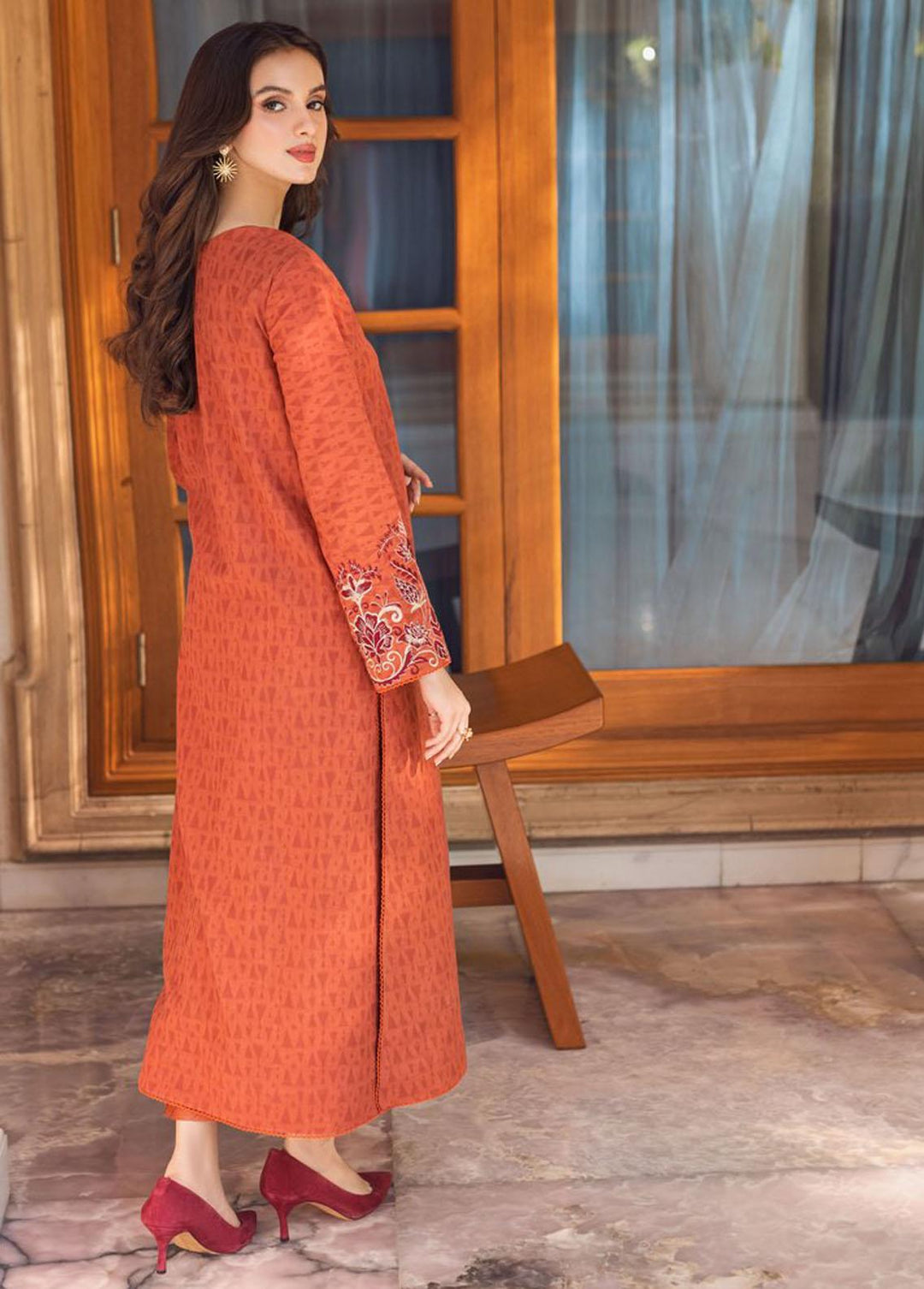 Essential Cambric By Asim Jofa Embroidered Cambric Suits Unstitched 2 Piece AJ23E AJP-07 - Summer Collection