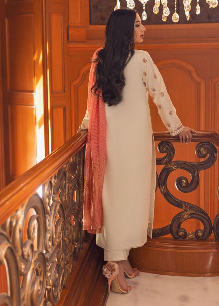 Essential Cambric By Asim Jofa Embroidered Cambric Suits Unstitched 3 Piece AJ23E AJP-09 - Summer Collection