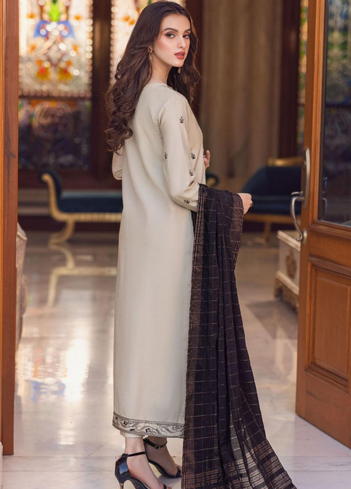 Essential Cambric By Asim Jofa Embroidered Cambric Suits Unstitched 3 Piece AJ23E AJP-13 - Summer Collection