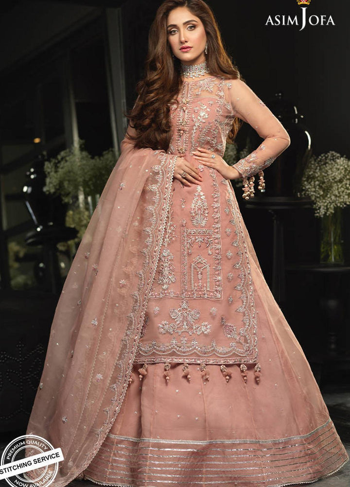 Asim Jofa Embroidered Organza Suits Unstitched 3 Piece AJ21IN AJN-12 - Luxury Formals Collection