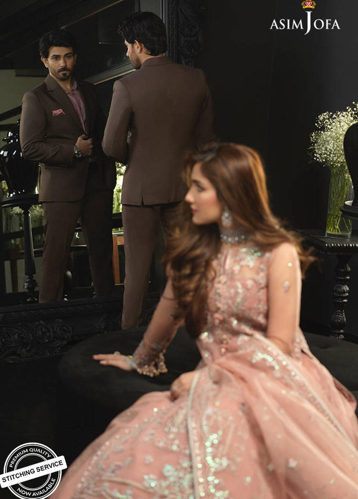 Asim Jofa Embroidered Organza Suits Unstitched 3 Piece AJ21IN AJN-12 - Luxury Formals Collection