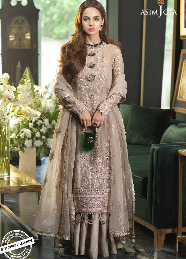 Asim Jofa Embroidered Organza Suits Unstitched 3 Piece AJ21IN AJN-14 - Luxury Formals Collection