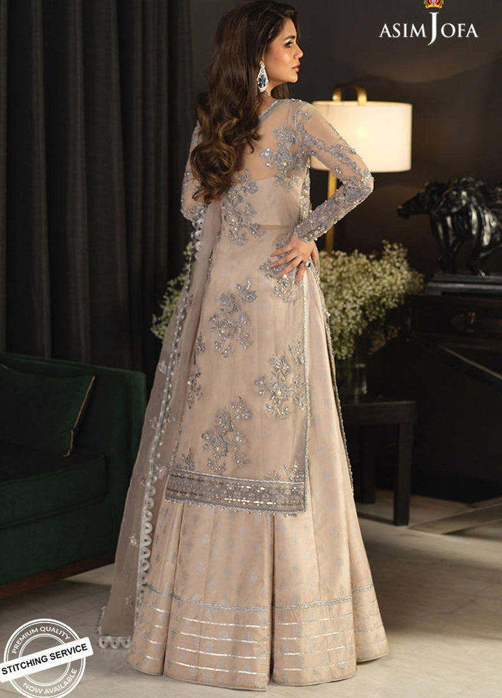 Asim Jofa Embroidered Organza Suits Unstitched 3 Piece AJ21IN AJN-17 - Luxury Formals Collection
