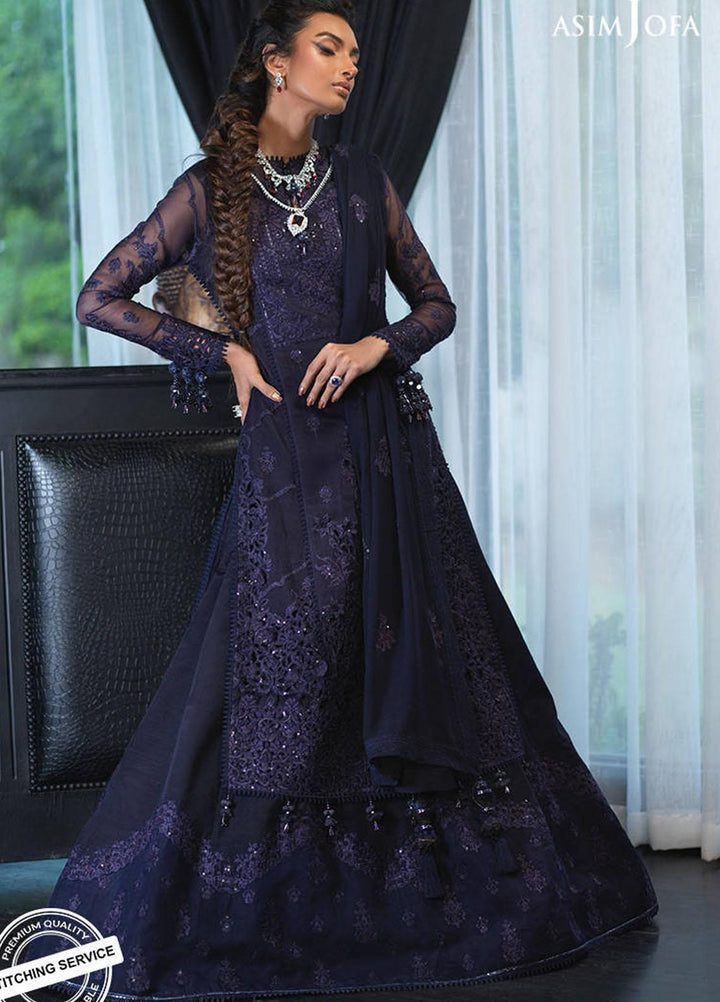 Asim Jofa Embroidered Organza Suits Unstitched 3 Piece AJ21IN AJN-20 - Luxury Formals Collection