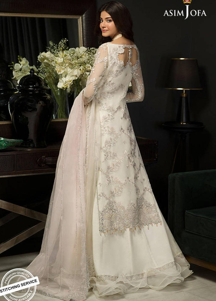 Asim Jofa Embroidered Organza Suits Unstitched 3 Piece AJ21IN AJN-21 - Luxury Formals Collection
