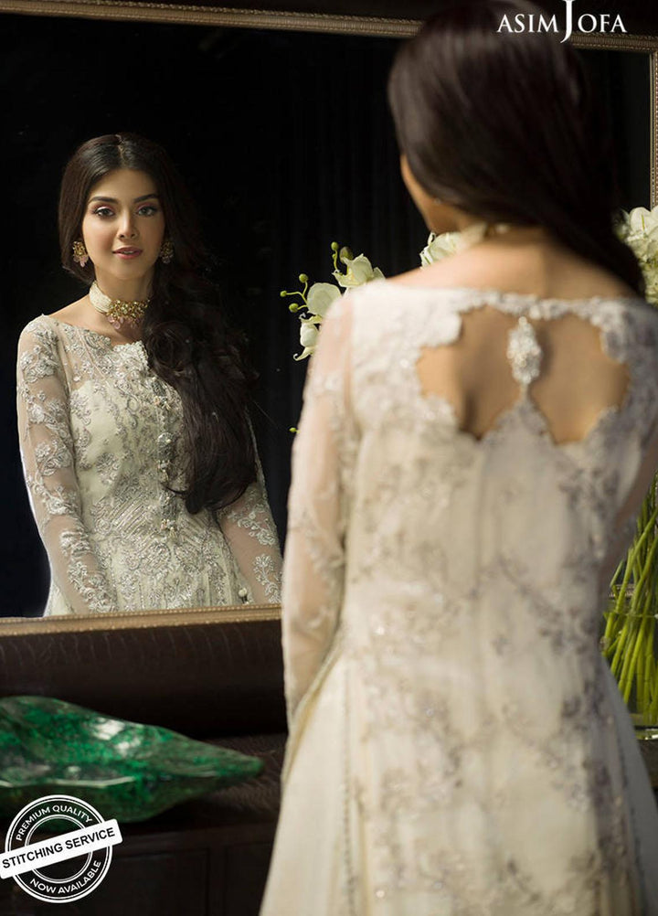 Asim Jofa Embroidered Organza Suits Unstitched 3 Piece AJ21IN AJN-21 - Luxury Formals Collection