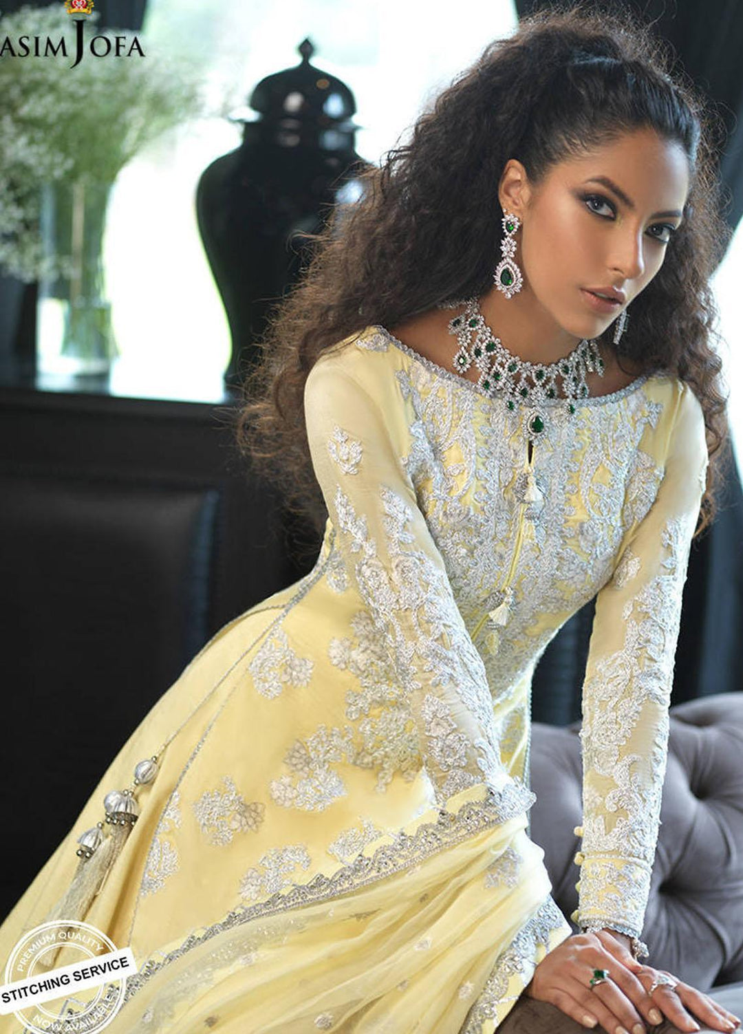 Asim Jofa Embroidered Raw Silk Suits Unstitched 3 Piece AJ21IN AJN-22 - Luxury Formals Collection