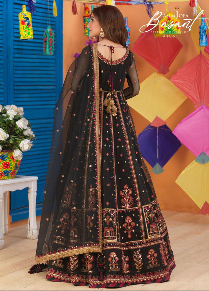 Jashan-e-Basant By Asim Jofa Embroidered Organza Suits Unstitched 3 Piece AJ22JB AJFC-57 - Festive Collection