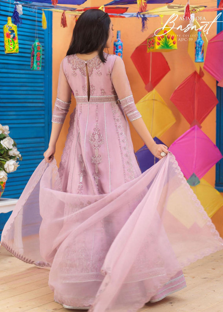Jashan-e-Basant By Asim Jofa Embroidered Organza Suits Unstitched 3 Piece AJ22JB AJFC-59 - Festive Collection