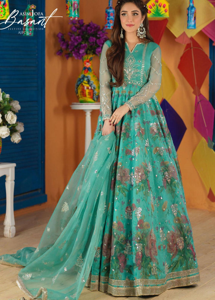Jashan-e-Basant By Asim Jofa Embroidered Organza Suits Unstitched 3 Piece AJ22JB AJFC-62 - Festive Collection