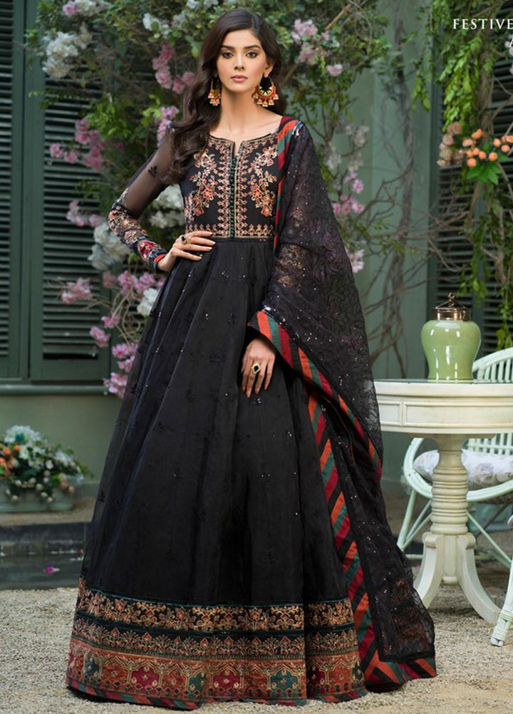 Asim Jofa Embroidered Organza Suits Unstitched 3 Piece AJ21J AJFC-38 - Festive Collection
