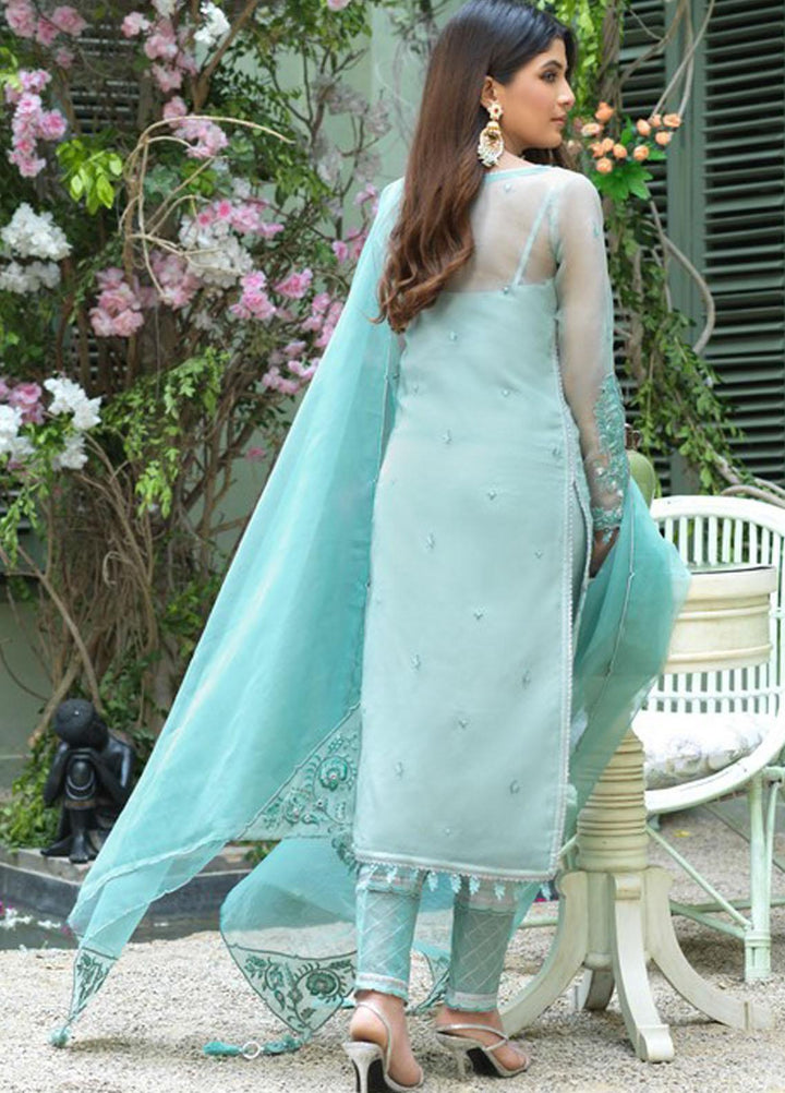 Asim Jofa Embroidered Organza Suits Unstitched 3 Piece AJ21J AJFC-39 - Festive Collection