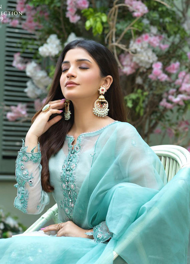 Asim Jofa Embroidered Organza Suits Unstitched 3 Piece AJ21J AJFC-39 - Festive Collection