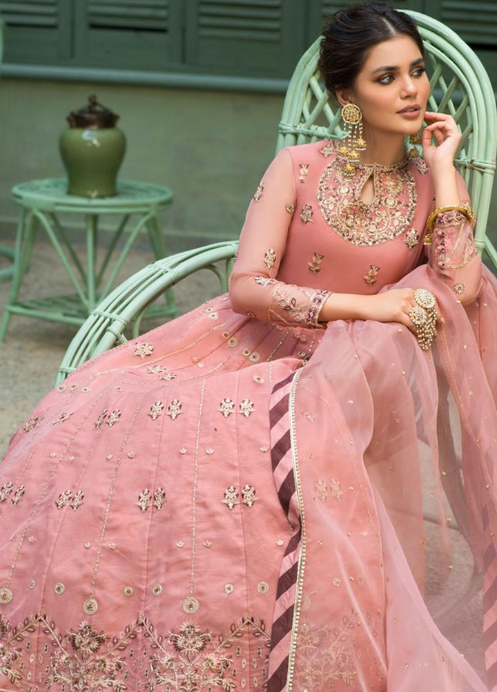 Asim Jofa Embroidered Organza Suits Unstitched 3 Piece AJ21J AJFC-40 - Festive Collection