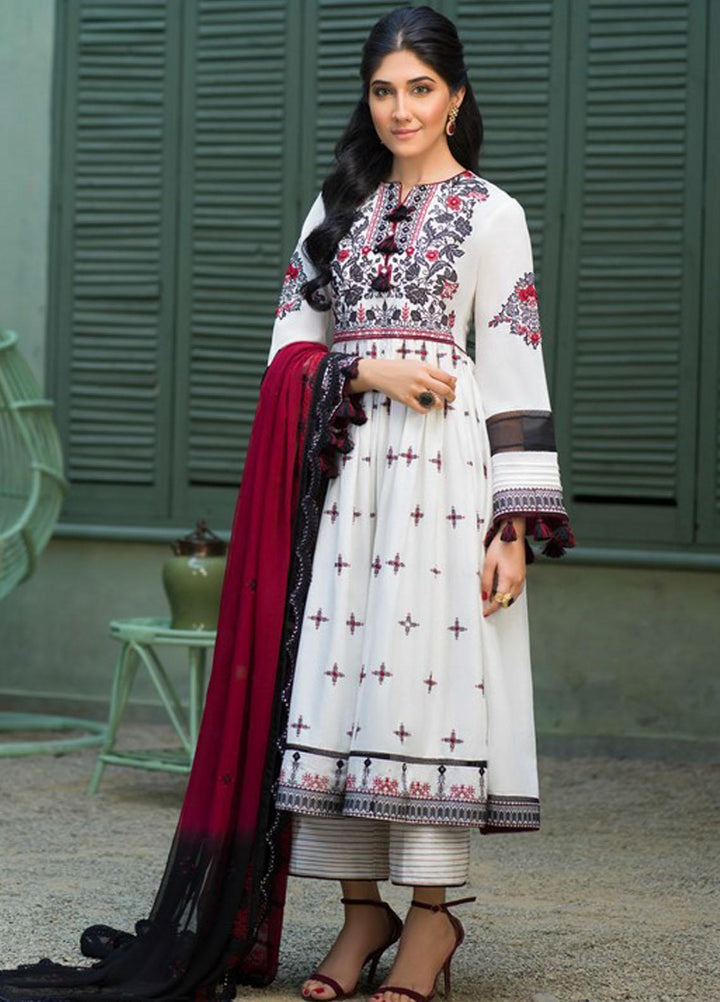 Asim Jofa Embroidered Cotton Suits Unstitched 3 Piece AJ21J AJFC-41 - Festive Collection