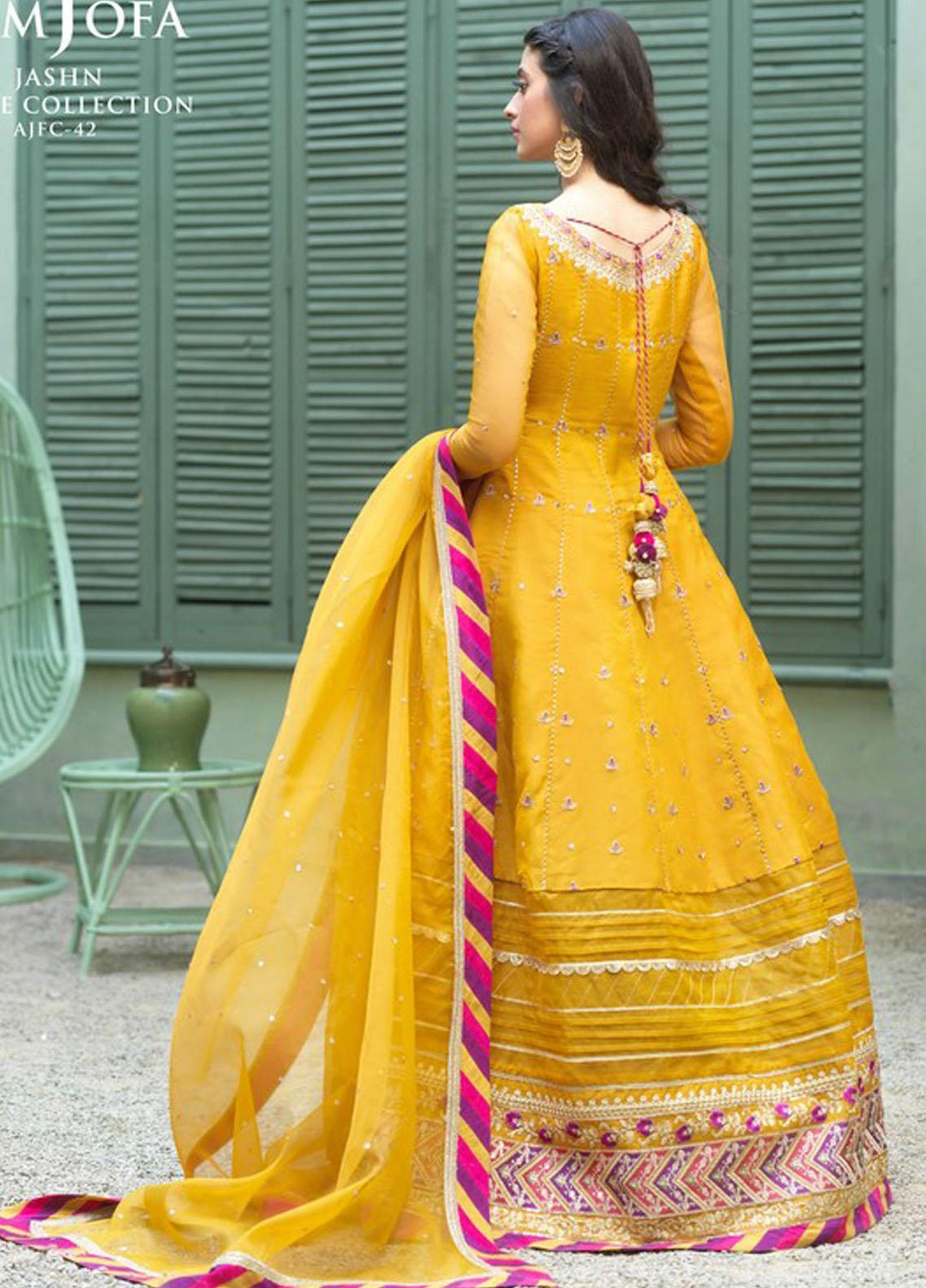 Asim Jofa Embroidered Organza Suits Unstitched 3 Piece AJ21J AJFC-42 - Festive Collection