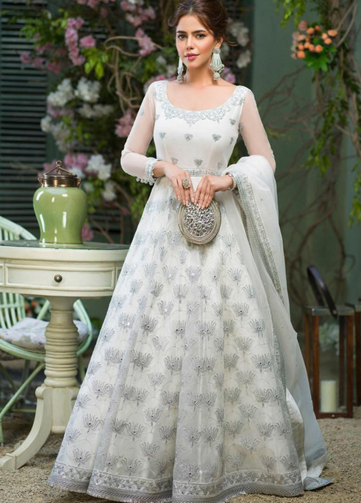 Asim Jofa Embroidered Organza Suits Unstitched 3 Piece AJ21J AJFC-49 - Festive Collection