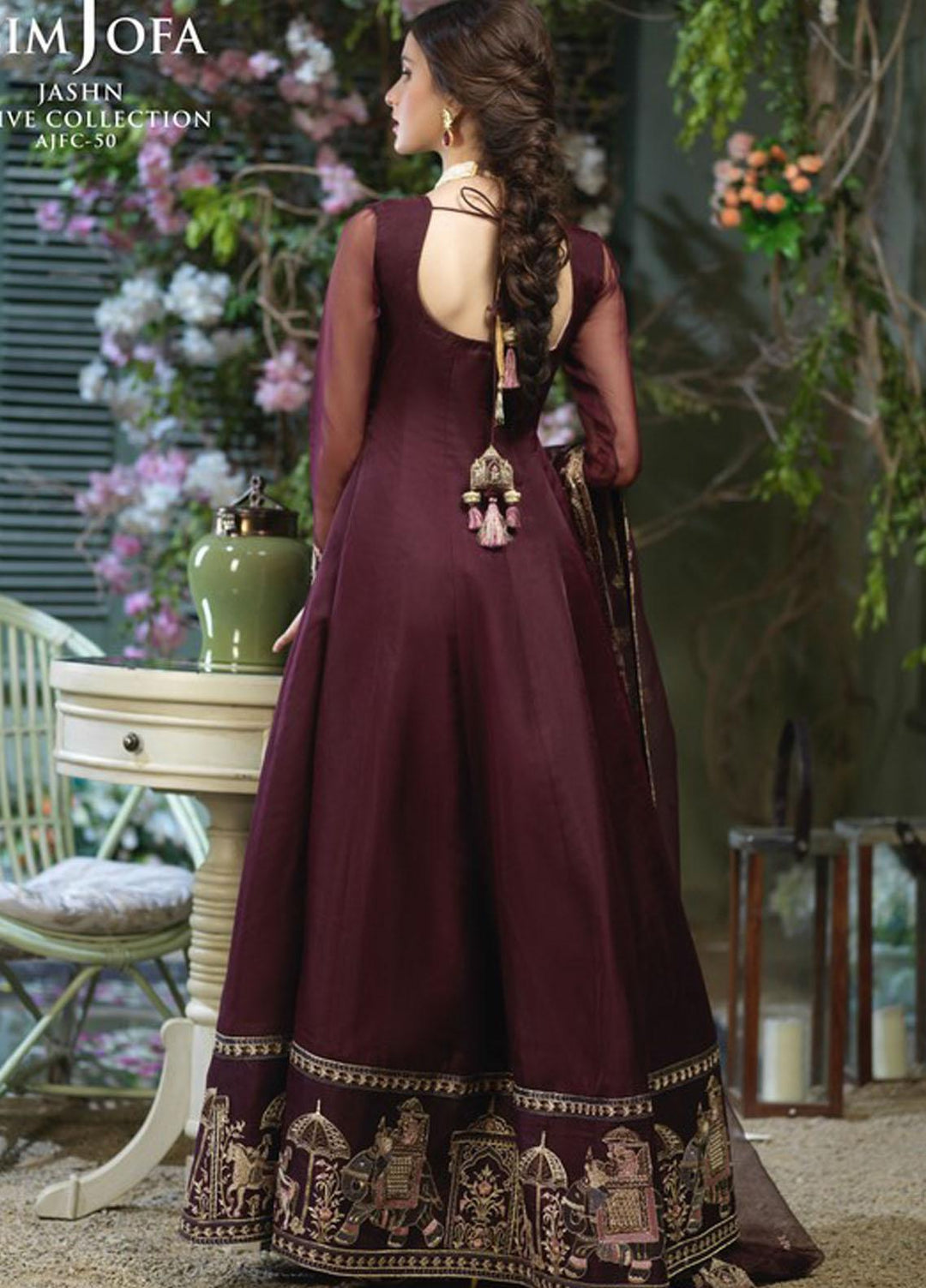 Asim Jofa Embroidered Organza Suits Unstitched 3 Piece AJ21J AJFC-50 - Festive Collection