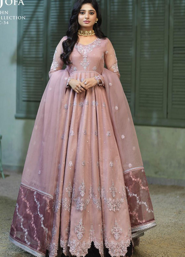 Asim Jofa Embroidered Organza Suits Unstitched 3 Piece AJ21J AJFC-54 - Festive Collection