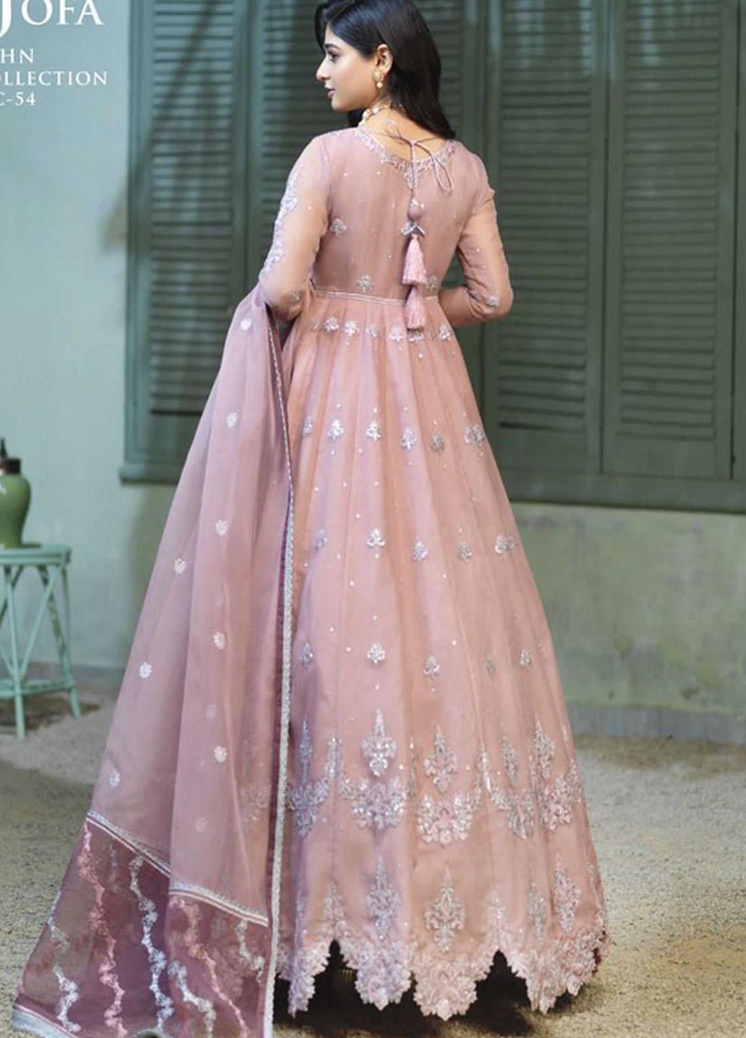 Asim Jofa Embroidered Organza Suits Unstitched 3 Piece AJ21J AJFC-54 - Festive Collection