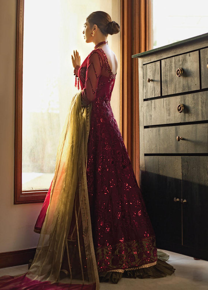 Asim Jofa Embroidered Net Suits Unstitched 3 Piece AJ21LE 01 - Luxury Collection