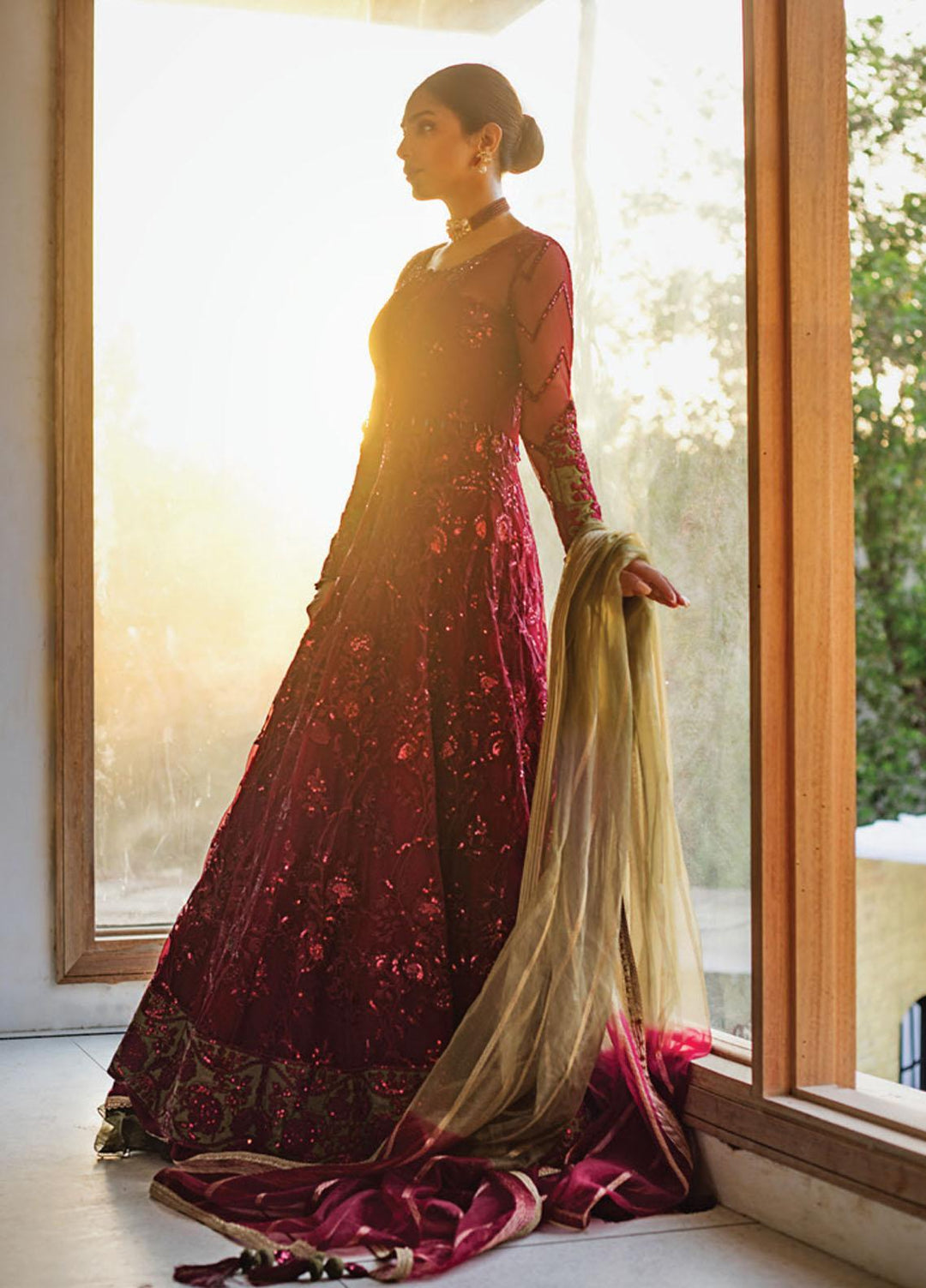 Asim Jofa Embroidered Net Suits Unstitched 3 Piece AJ21LE 01 - Luxury Collection