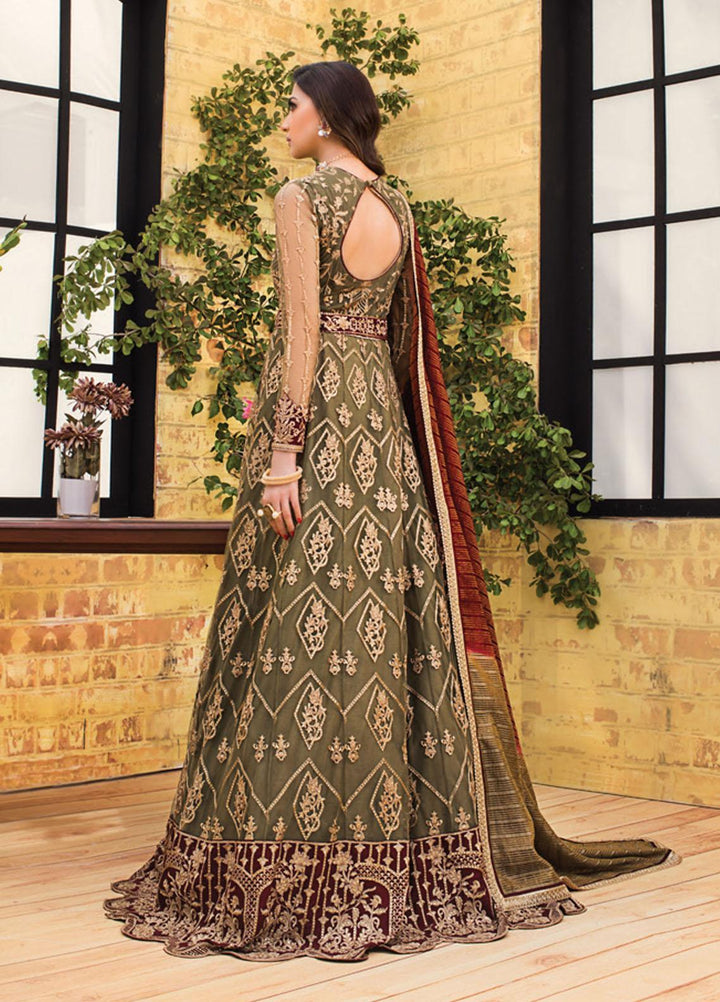 Asim Jofa Embroidered Net Suits Unstitched 3 Piece AJ21LE 06 - Luxury Collection