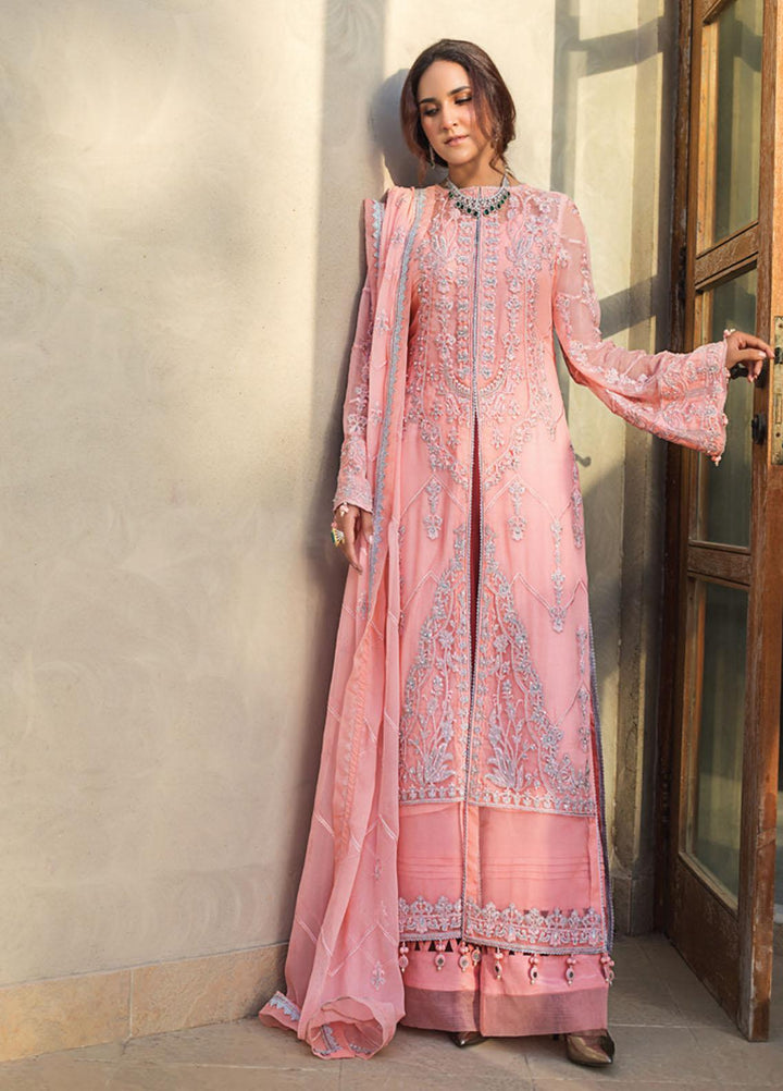 Asim Jofa Embroidered Chiffon Suits Unstitched 3 Piece AJ21LE 08 - Luxury Collection