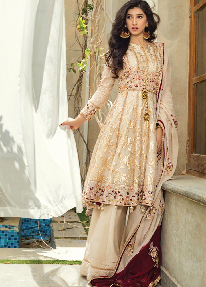 Asim Jofa Embroidered Organza Suits Unstitched 3 Piece AJ21LE 10 - Luxury Collection
