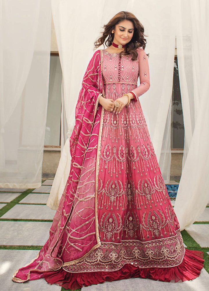 Asim Jofa Embroidered Net Suits Unstitched 3 Piece AJ21LE 12 - Luxury Collection