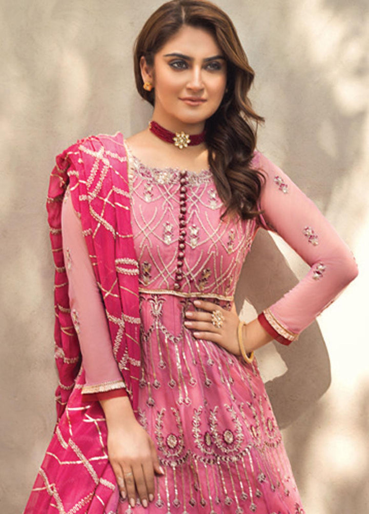 Asim Jofa Embroidered Net Suits Unstitched 3 Piece AJ21LE 12 - Luxury Collection