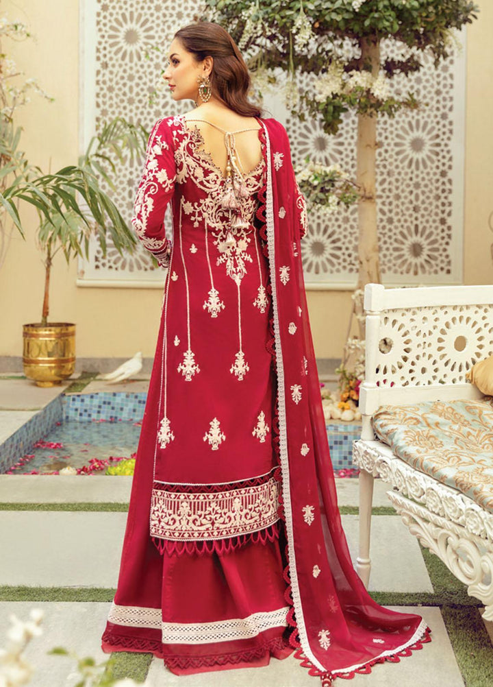 Rabt By Asim Jofa Embroidered Lawn Suits Unstitched 3 Piece AJ21RL 01 - Luxury Collection