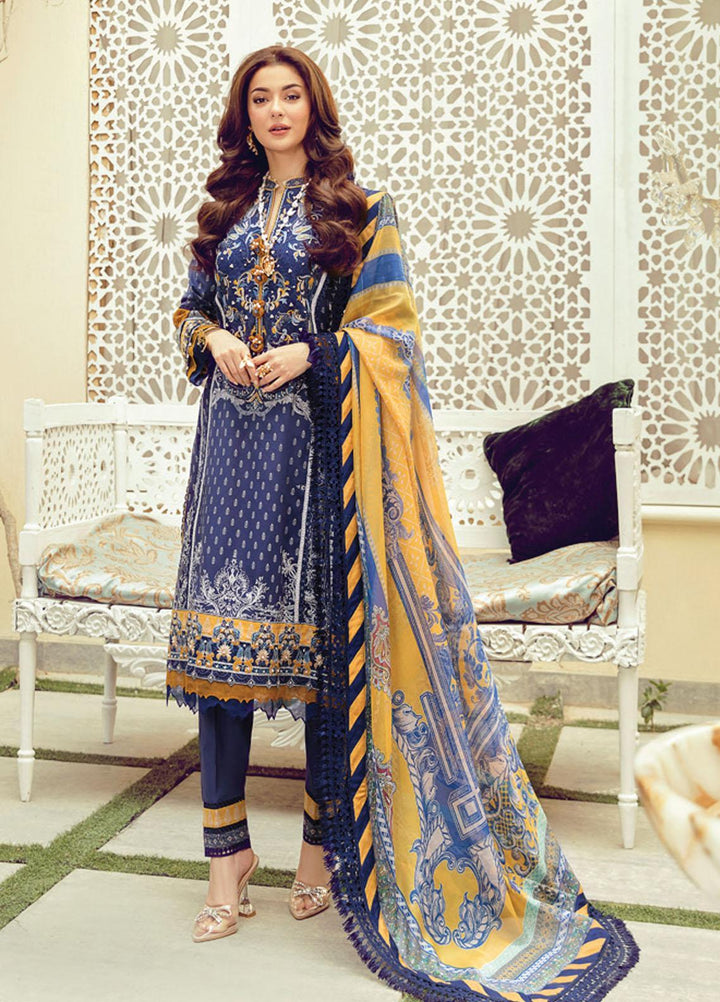 Rabt By Asim Jofa Embroidered Lawn Suits Unstitched 3 Piece AJ21RL 03 - Luxury Collection