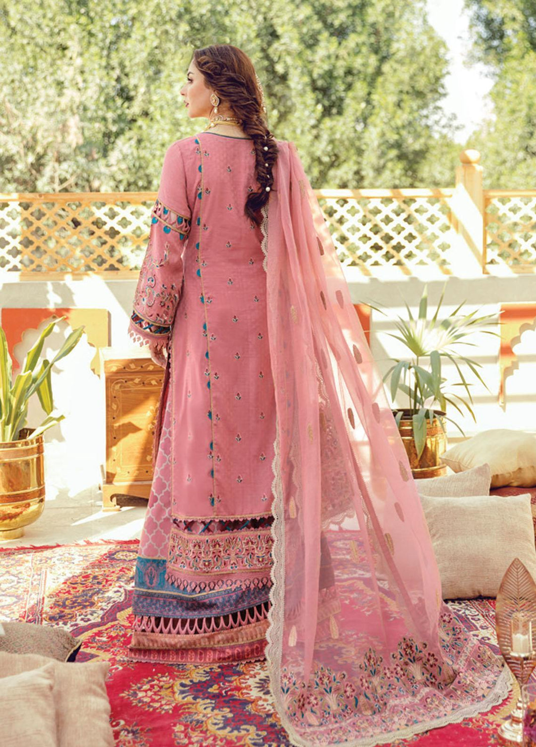 Rabt By Asim Jofa Embroidered Lawn Suits Unstitched 3 Piece AJ21RL 04 - Luxury Collection