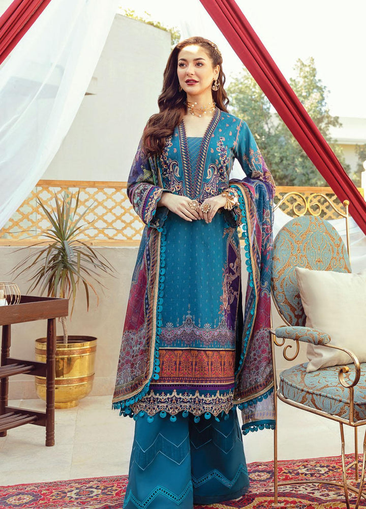 Rabt By Asim Jofa Embroidered Lawn Suits Unstitched 3 Piece AJ21RL 08 - Luxury Collection