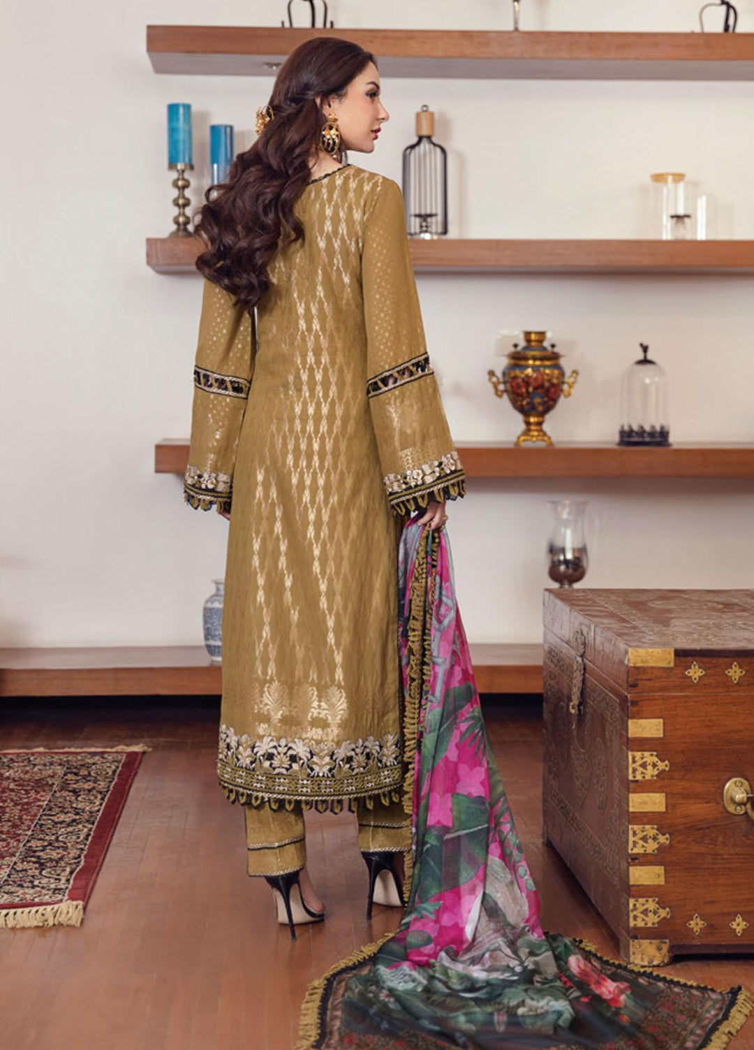 Rabt By Asim Jofa Embroidered Lawn Suits Unstitched 3 Piece AJ21RL 09 - Luxury Collection