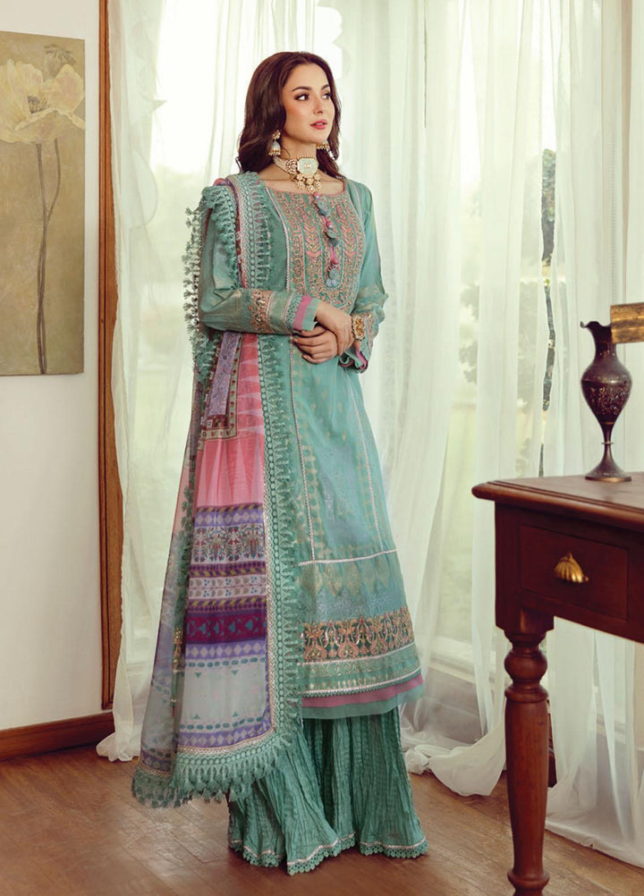 Rabt By Asim Jofa Embroidered Lawn Suits Unstitched 3 Piece AJ21RL 11 - Luxury Collection