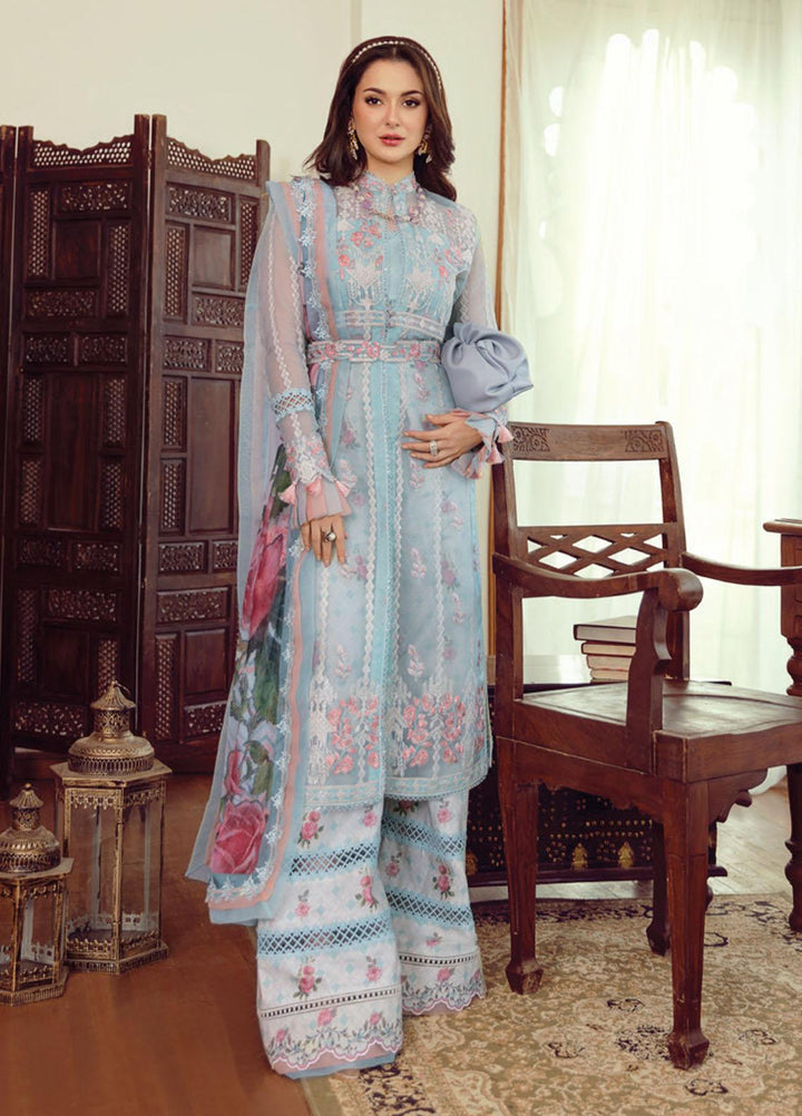 Rabt By Asim Jofa Embroidered Organza Suits Unstitched 3 Piece AJ21RL 13 - Luxury Collection