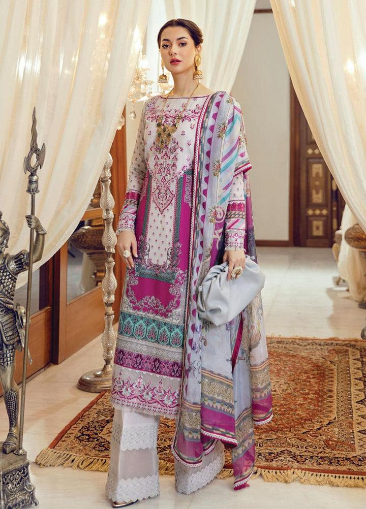 Rabt By Asim Jofa Embroidered Lawn Suits Unstitched 3 Piece AJ21RL 14 - Luxury Collection