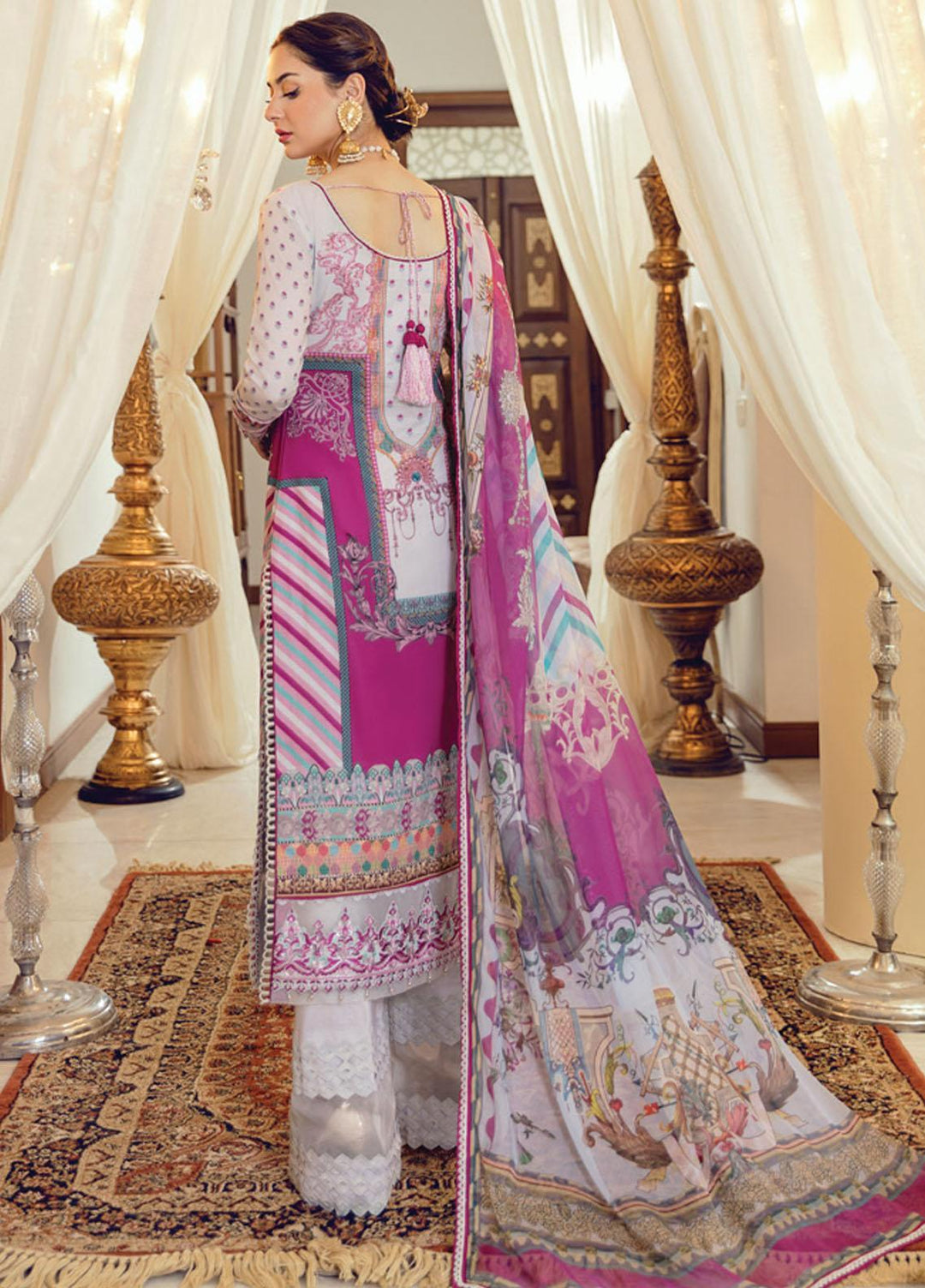 Rabt By Asim Jofa Embroidered Lawn Suits Unstitched 3 Piece AJ21RL 14 - Luxury Collection