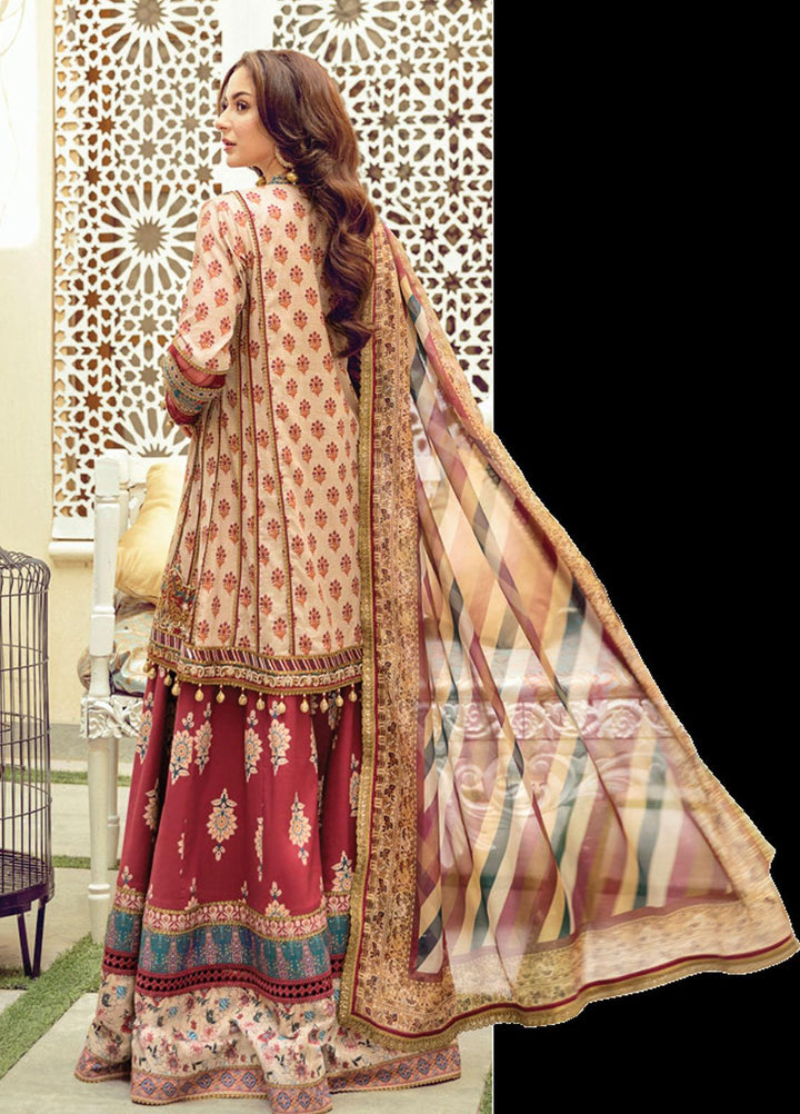 Rabt By Asim Jofa Embroidered Lawn Suits Unstitched 3 Piece AJ21RL 17 - Luxury Collection