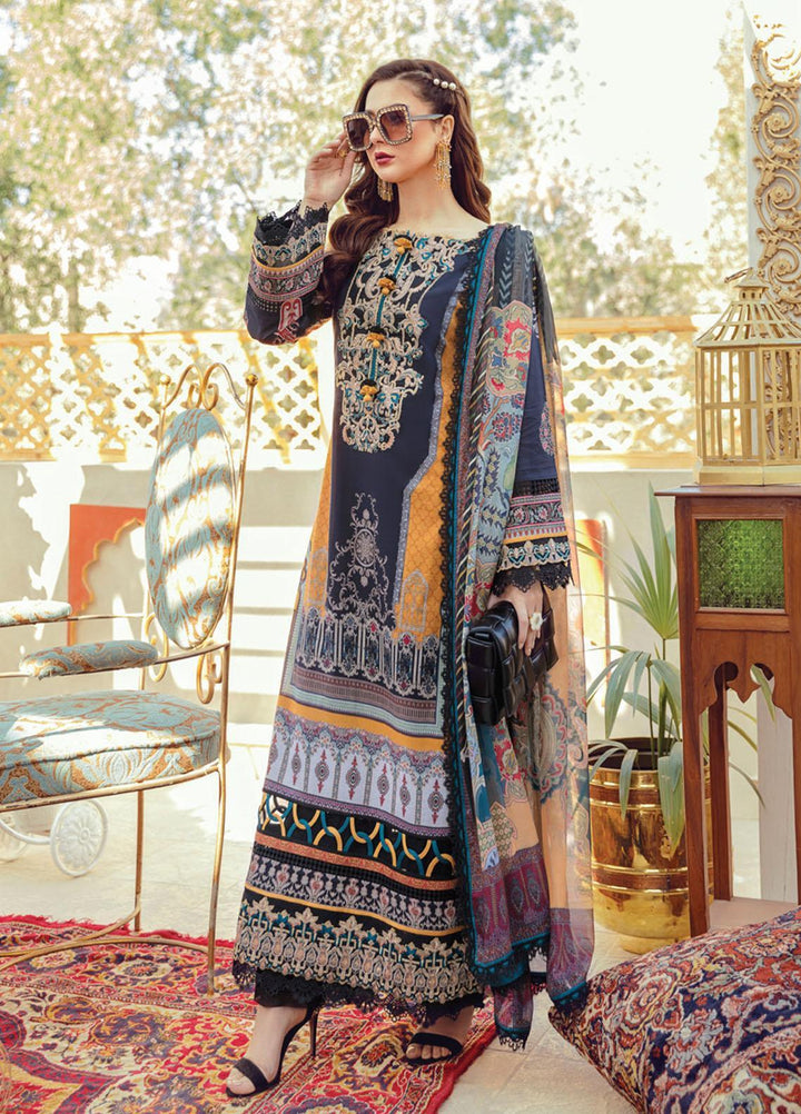 Rabt By Asim Jofa Embroidered Lawn Suits Unstitched 3 Piece AJ21RL 18 - Luxury Collection