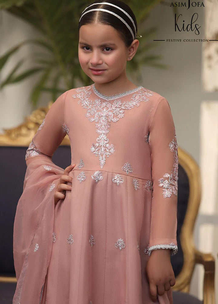 Asim Jofa Organza Fancy 3 Piece Suit for Girls -  AJ22KF AJKF-03