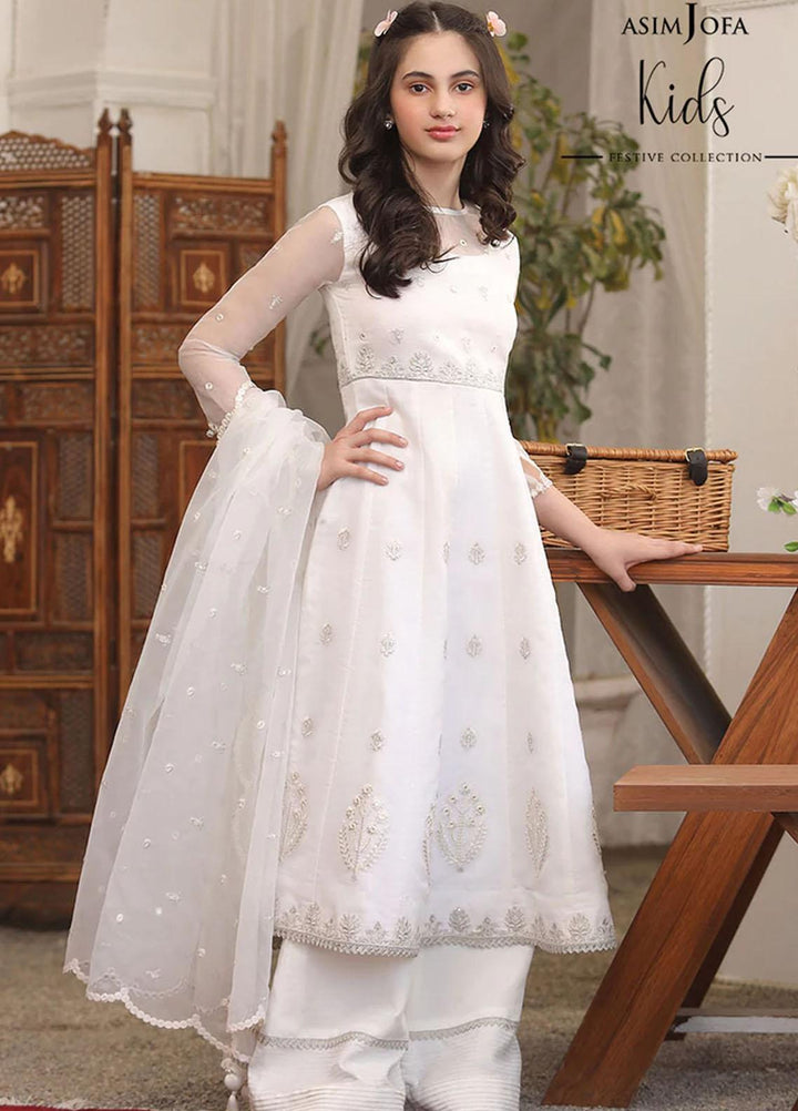 Asim Jofa Organza Fancy 3 Piece Suit for Girls -  AJ22KF AJKF-15