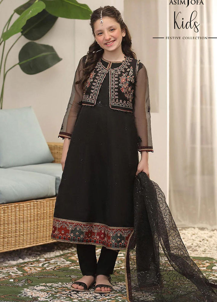 Asim Jofa Organza Fancy Girls 3 Piece Suit -  AJ22KF AJKF-10