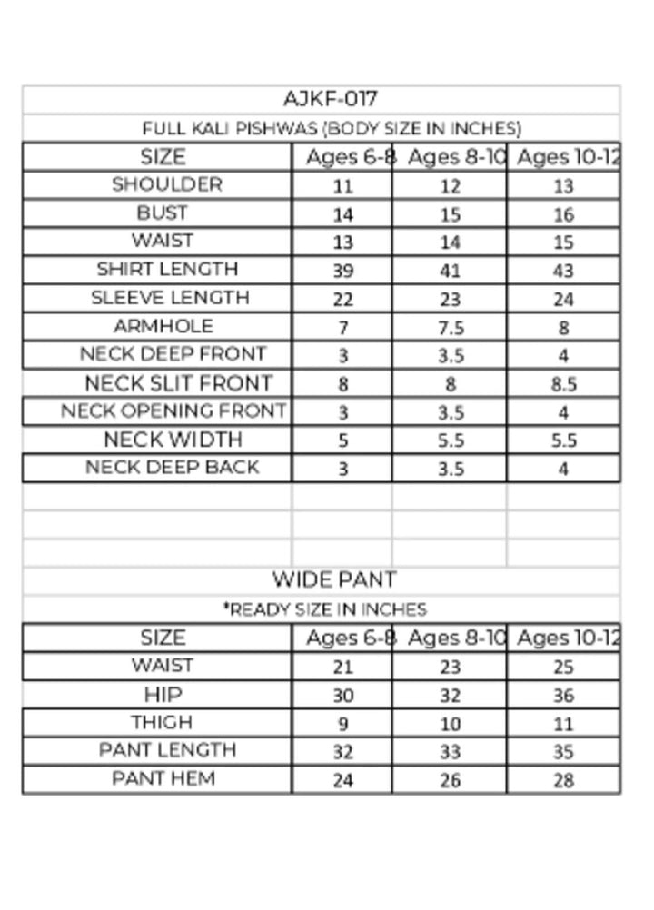 Asim Jofa Organza Fancy 3 Piece Suit for Girls -  AJ22KF AJKF-17