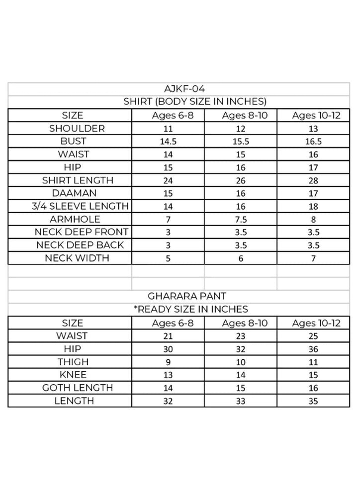 Asim Jofa Organza Fancy Girls 3 Piece Suit -  AJ22KF AJKF-04