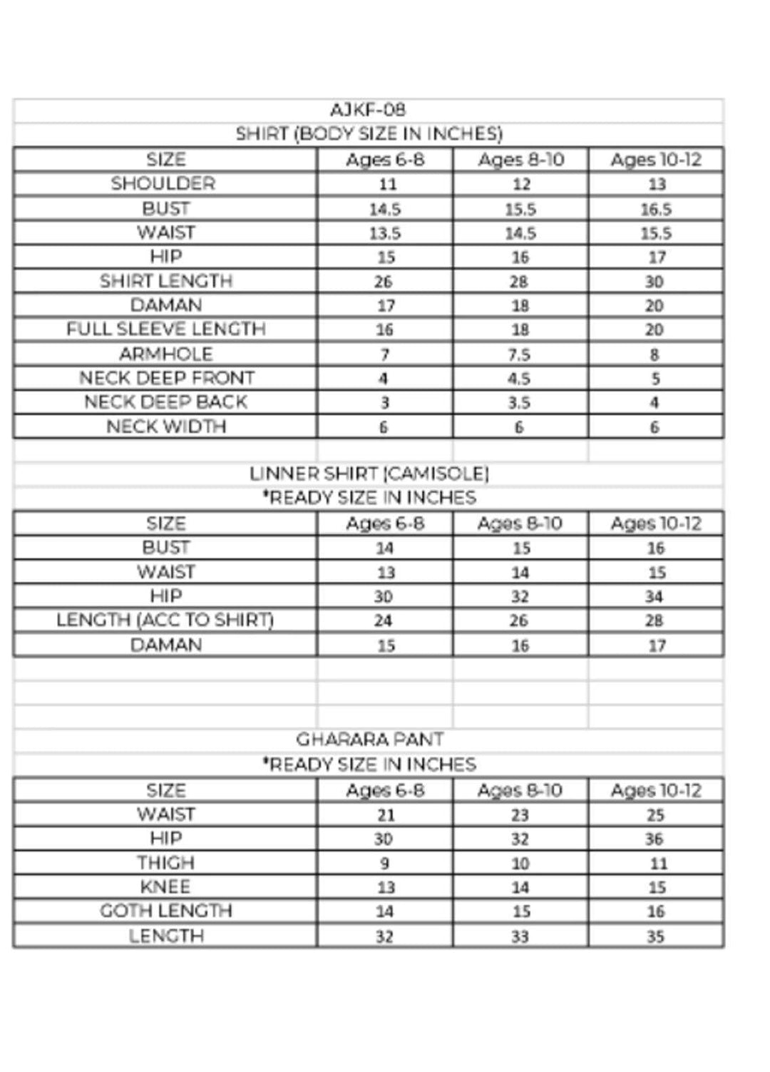 Asim Jofa Organza Fancy Girls 3 Piece Suit -  AJ22KF AJKF-08