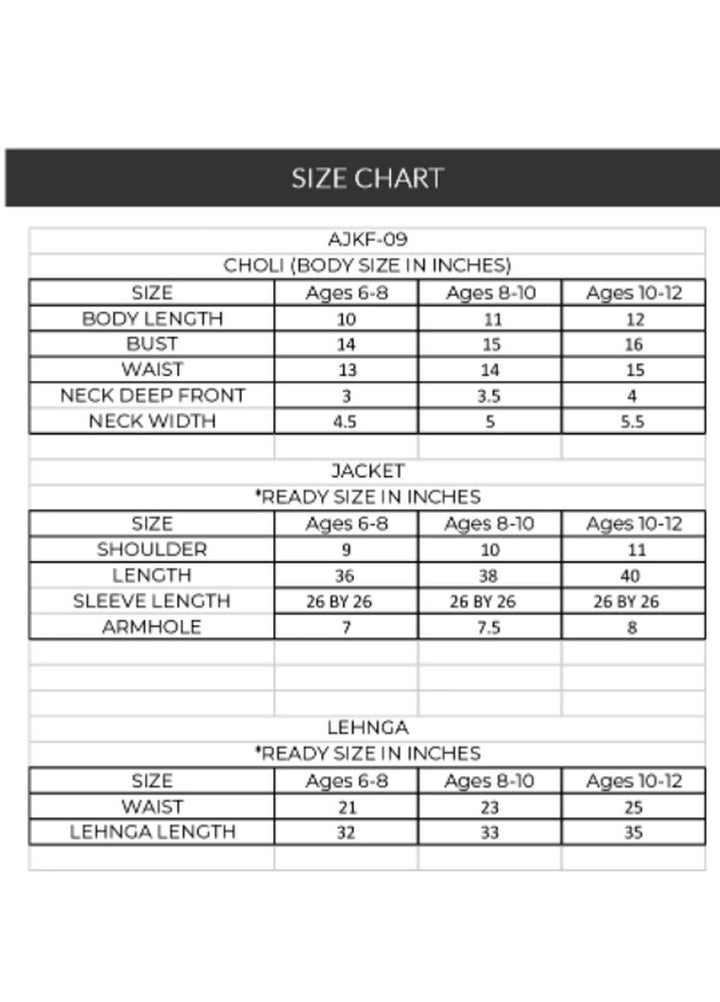 Asim Jofa Organza Fancy 3 Piece Suit for Girls -  AJ22KF AJKF-09