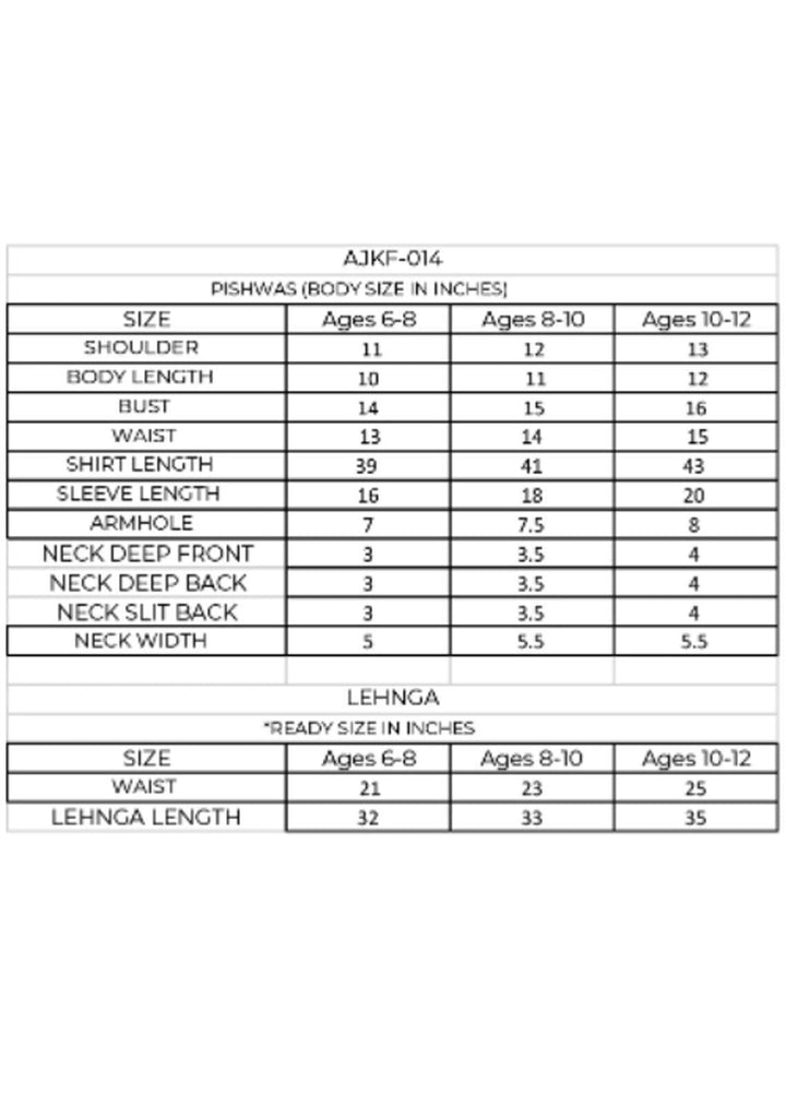 Asim Jofa Organza Fancy Girls 3 Piece Suit -  AJ22KF AJKF-14